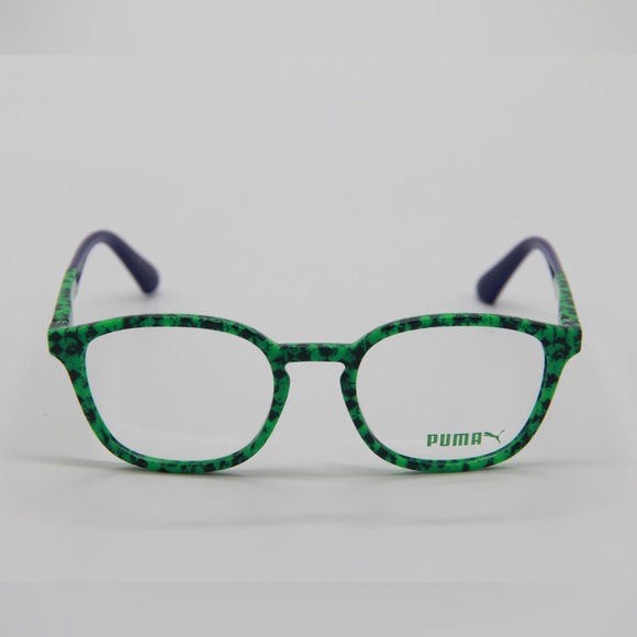 NEW PUMA PU0118O 002 ROUND GREEN EYEGLASSES PUMA PU01180 002 - Picture 2 of 9